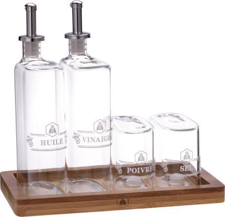 Produktbild Laguiole Glass Oil And Vinegar 4 PC Table Set