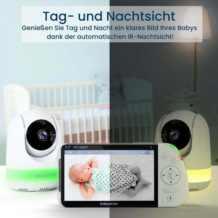 Immagine prodotto Babysense Europe Babyphone MaxView-2CAM mit 2 Kameras (Video e audio)