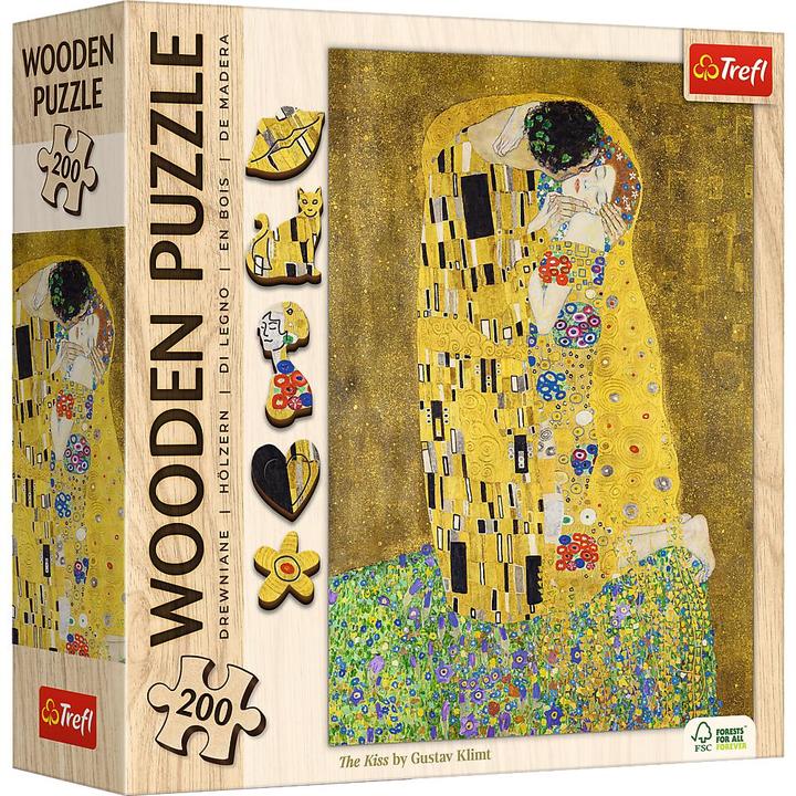 Immagine prodotto Trefl Puzzle di legno 200 - Il bacio / Gustav Klimt (200 pezzi)