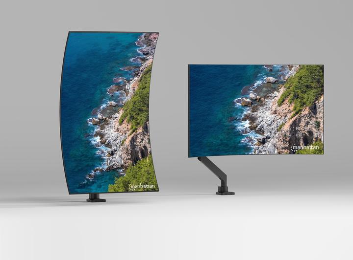 Actual product image Manhattan Table mount with USB ports and gas pressure spring with extremely high load capacity for one (Table, 57")