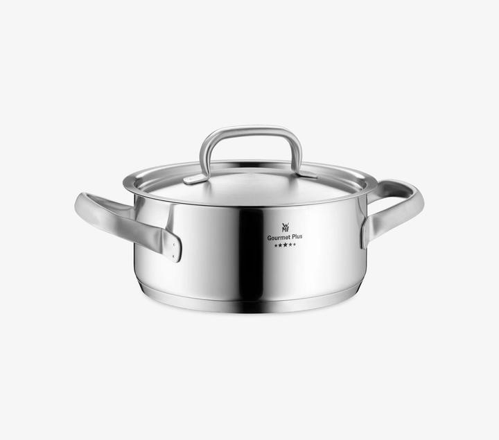 Produktbild WMF Bratentopf GOURMET PLUS Silberfarben (24 cm, Bräter + Schmortopf, Kochtopf, Edelstahl)