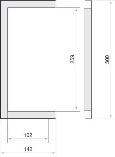 Image du produit Hager FWK3E9926009016 Canal coupe-feu 100x260mm L 1m vkws (100 cm)