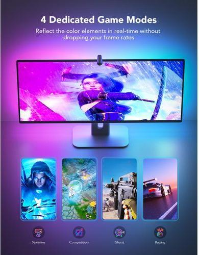 Productafbeelding Govee Pro Gaming Light DreamView G1, RGBIC, WiFi (RGBIC, 150 cm, Interieur)