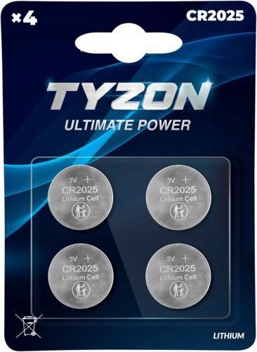 Actual product image Tyzon CR2025 Lithium battery, 4 pcs. (4 pcs., CR2025, 220 mAh)