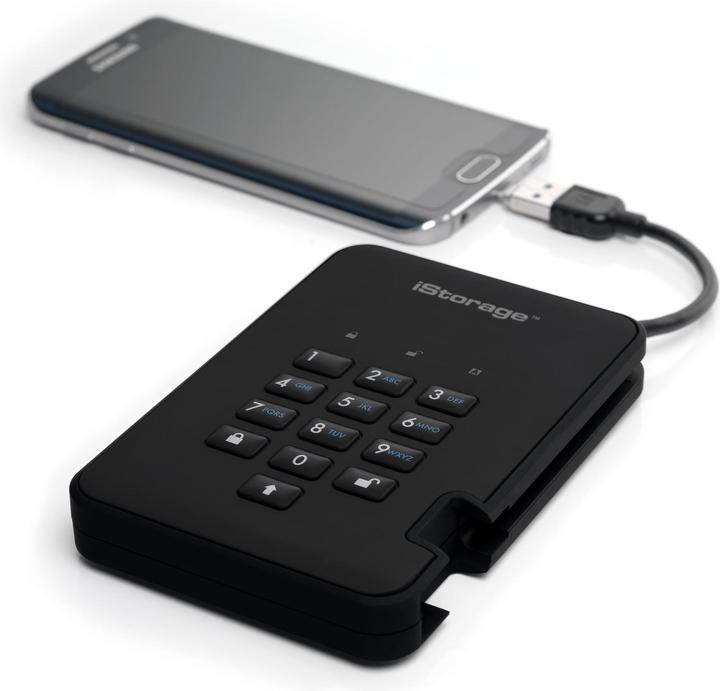 Actual product image iStorage diskAshur² - Hard Drive - Encrypted - 3 TB - External (Portable) (3 TB)