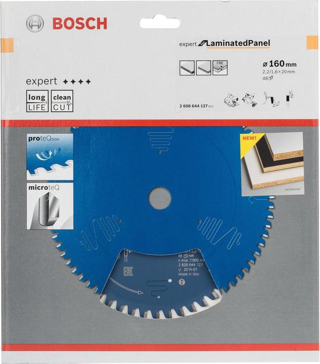 Actual product image Bosch Professional Zubehör Circular saw blade Expert for Laminated Panel, 160 x 20 x 2.2 mm, 48