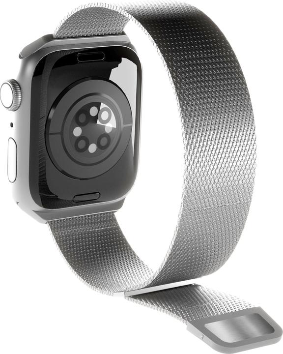 Immagine prodotto Puro Fascia magnetica milanese - Pasek ze stali nierdzewnej do Apple Watch 38/40/41 mm (srebrny) (38 mm, 40 mm, 41 mm, Acciaio inossidabile, Apple Watch Series 1, Apple Watch Series 2, Apple Watch Series 3, Apple Watch Serie 4, Apple Watch Serie 5, Apple Watch Serie 6, Apple Watch Series 7, Apple Watch Series 8, Apple Watch Series 9, Apple Watch SE)