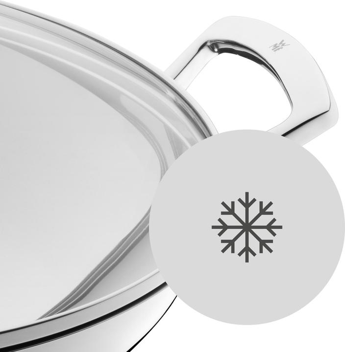 Produktbild WMF Wok Wokpfanne 36cm mit Glasdeckel Induktion Edelstahl (36 cm, Wok Pfanne, Edelstahl)