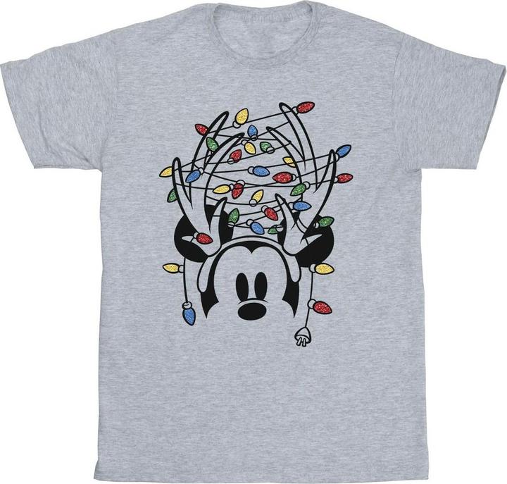 Disney Mickey Mouse Christmas Head Lights TShirt Mädchen