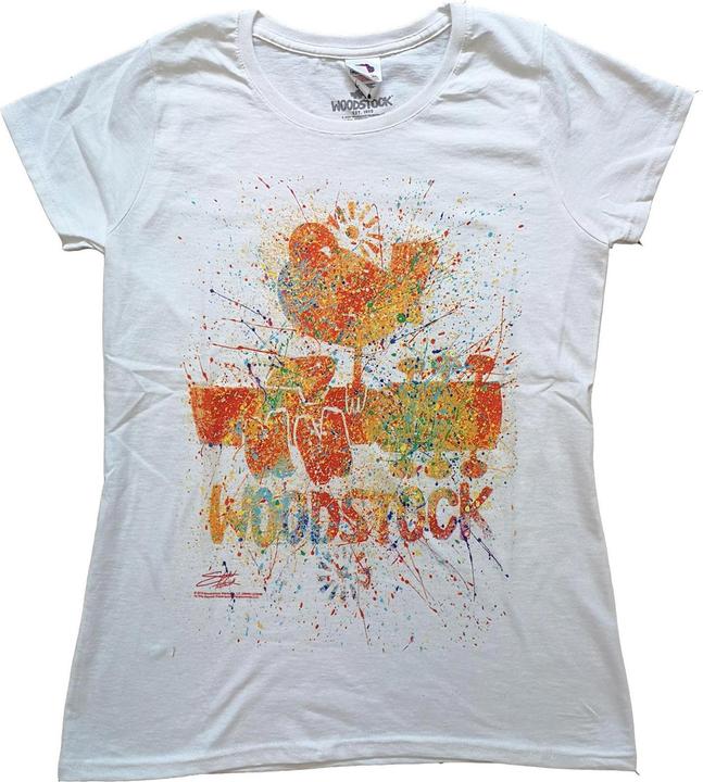Woodstock Womens/Ladies Splattered Cotton T-Shirt