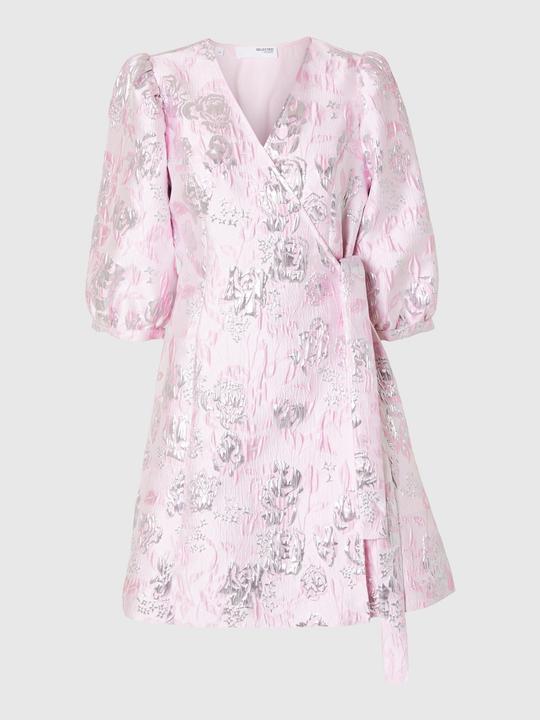 Produktbild Selected Femme Geblümtes Jacquard Wickelkleid (38)