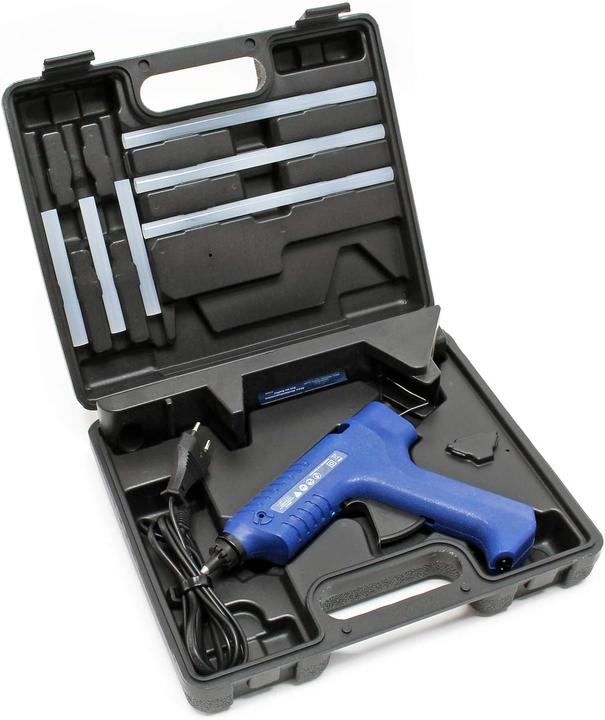 Actual product image Wiltec Hot Glue Gun Set in Transport Case, incl. Glue Sticks & Heating Station with 80W