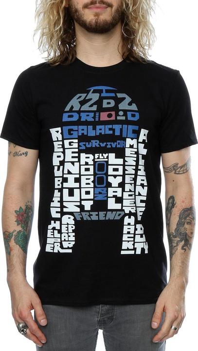 Image du produit Star Wars - T-shirt R2-D2 TEXT HEAD - Homme (L)