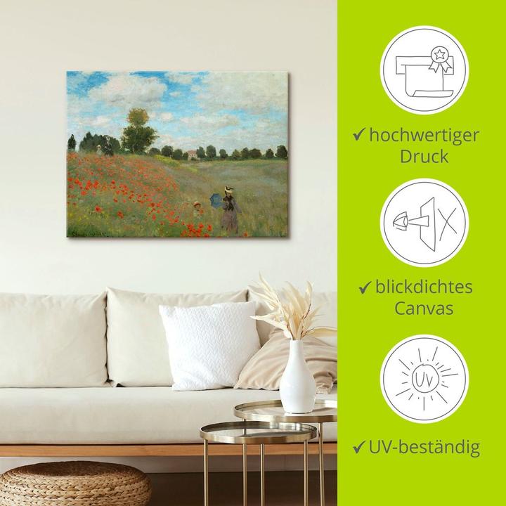 Immagine prodotto Artland Campo di papaveri vicino ad Argenteuil. 1873 T7GN (60 x 45 cm)