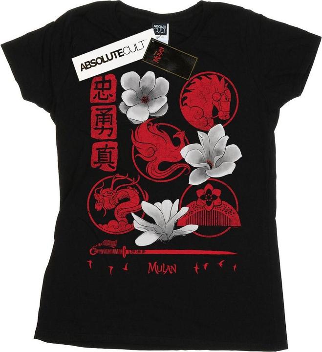 Actual product image Disney Womens/Ladies Mulan Movie Icons Cotton T-Shirt (M)