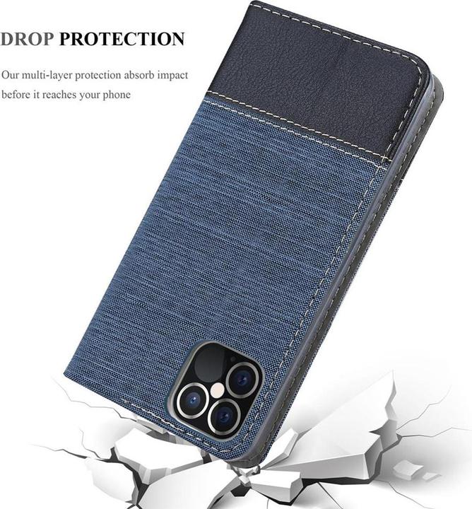 Image du produit Cadorabo Couverture look jeans Book (Apple iPhone 12, Realme 12 Pro+)
