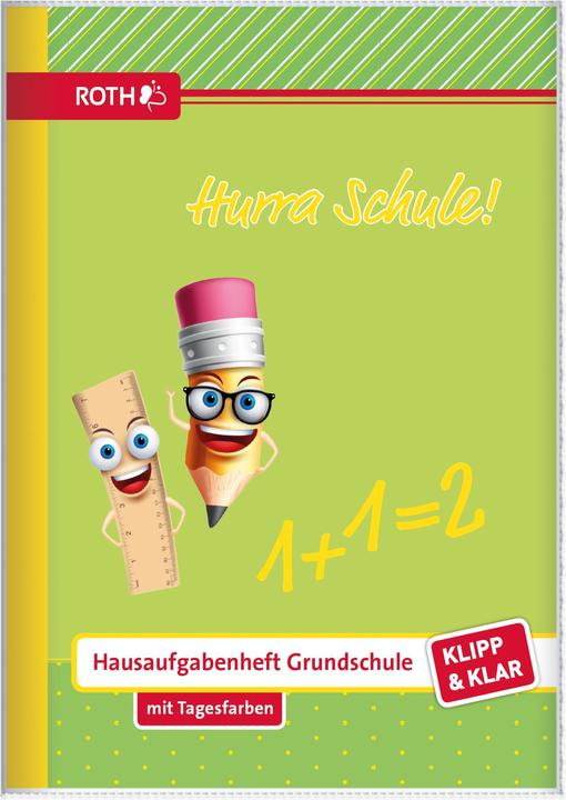 Image du produit Roth Cahier d'école primaire Klipp&Klar avec couleurs quotidiennes, A5, 1 semaine 2 pages, Hurray School (A5)