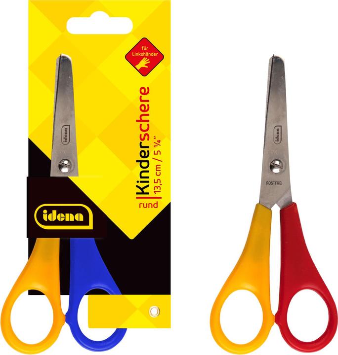 Actual product image Idena Children's scissors round 5 1/4",for left-handers (13.50 cm)