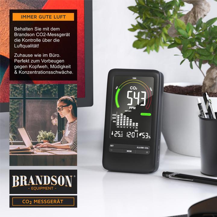Actual product image Brandson CO2 meter