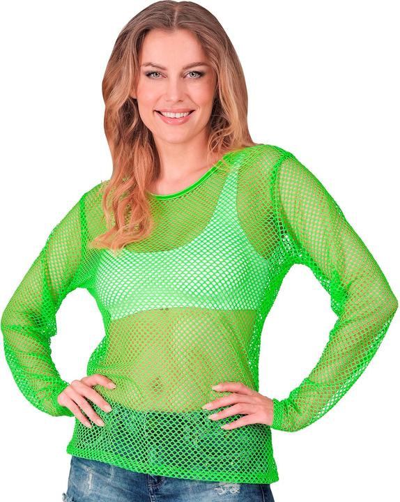Image du produit Widmann T-shirt vert fluo en filet manches longues (S/M)