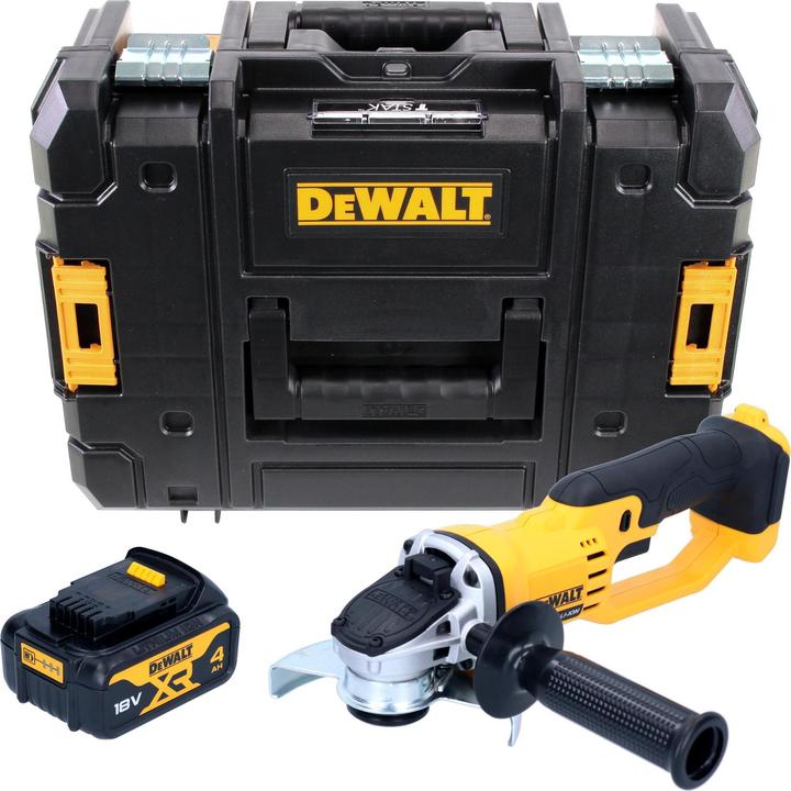 Actual product image DeWalt DCG 412 NT cordless angle grinder 18 V 125 mm + 1x battery 4.0 Ah + TSTAK - without charger (125 mm)
