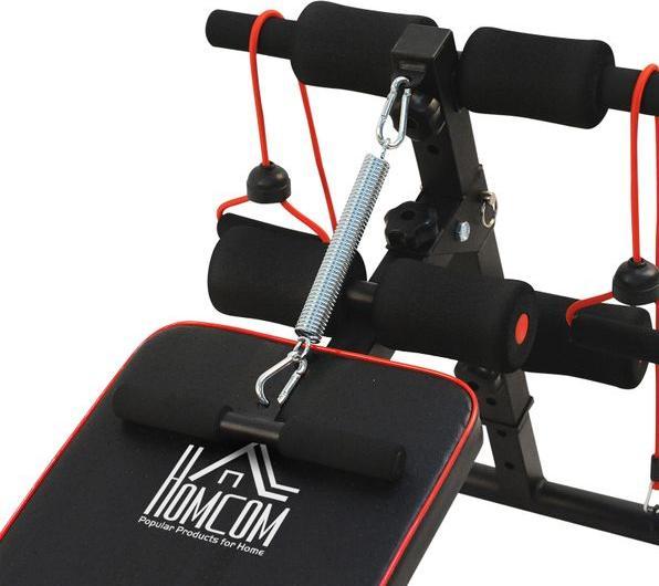 Actual product image Homcom Sit up bench abdominal trainer, adjustable, 137.5x55.5x50-68cm 120 kg load capacity