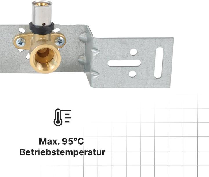 Actual product image Sanpro THPRESS Pressfitting single wall disc + mounting plate angled, size 20x2, dimension 73 - 153 m (Press connection)