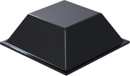 Immagine prodotto RND Components Piedini in gomma, quadrati, 20,5x20,5x7,5mm, 65 Shore A, nero