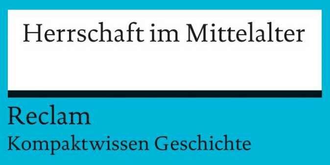 Produktbild Herrschaft im Mittelalter (Deutsch, Arnold Bühler, 2013)