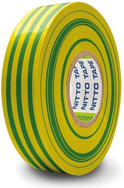 Nitto INSULATING TAPE - GREEN/YELLOW - 19 mm x 10 m (114 mm)
