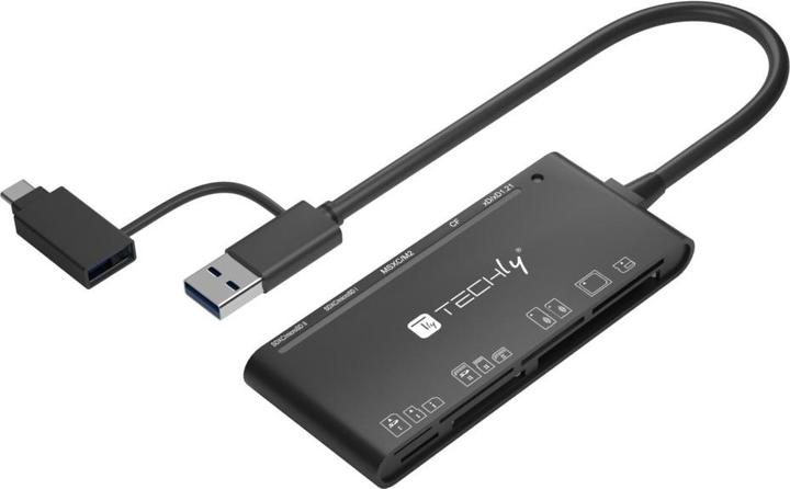 Immagine prodotto Techly Lettore multi-card USB-A e USB-C (Tipo-B)
