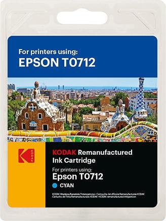 Produktbild Kodak SUPPLIES 185E007102 EPSON DX Tinte cyan rebuilt T0712 495Seiten Blister 5,5ml