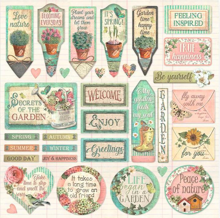 Produktbild Stamperia Scrapbooking Pad "Garden" (190 g/m², 10 x)