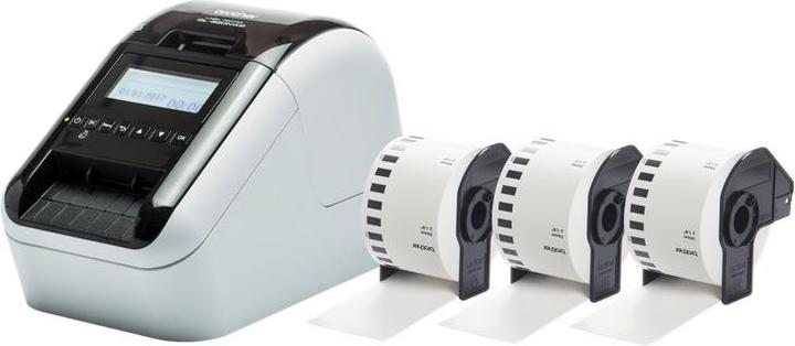 Image du produit Brother QL-820NWBcVM incl. 3 rouleaux d'étiquettes (300 dpi)
