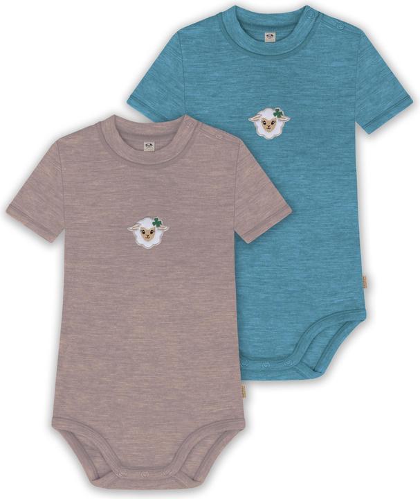 Normani 2er Set Baby Merino Kurzarmbody „Tihoi" - 9321