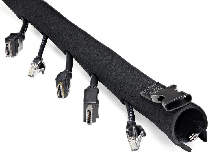 Actual product image StarTech Neoprene Cable Sleeve with Zipper & Buckle - Diameter - Computer/PC (Cable conduit, 100 cm)