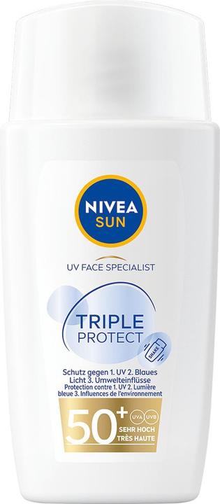Actual product image NIVEA Sun UV Face Triple Protect FPS50+ (Sun cream face, SPF 50, 40 ml, 62 g)