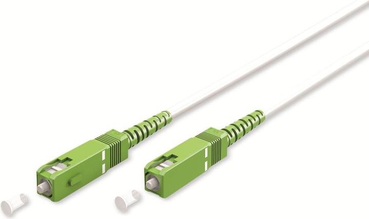 Goobay Câble à fibre optique FTTH, monomode OS2 White, blanc simplex, 2 m (S/UTP, CAT6e, 2 m)