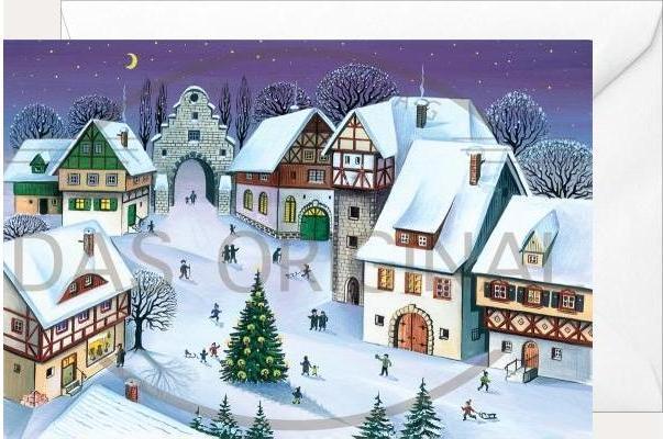Olewinski & Tochter 2987 - carte de pliage de Noël Christmas Eve (1 pcs)