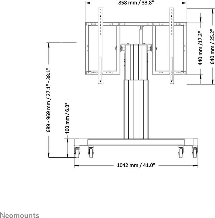 Image du produit Neomounts PLASMA-M2550TBLACK est un support mobile au sol pour les téléviseurs à écran plat jusqu'à. (31", 150 kg)