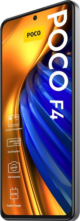 Actual product image Xiaomi Poco F4 (128 GB, Moonlight Silver, 6.67", Dual SIM, 64 Mpx, 5G)