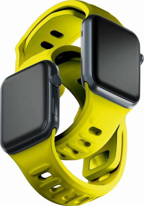 Image du produit 3MK Silicone Watch Strap żółty/yellow dla Apple Watch 38/40/41mm (Silicone, Acier inoxydable)