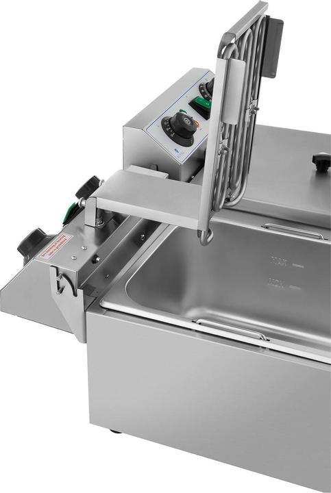 Produktbild Royal Catering Fritteuse Edelstahl Gastronomie Elektro Fritteuse 2x10 L Kaltzone 2x3200 W Timer (EU-Stecker)