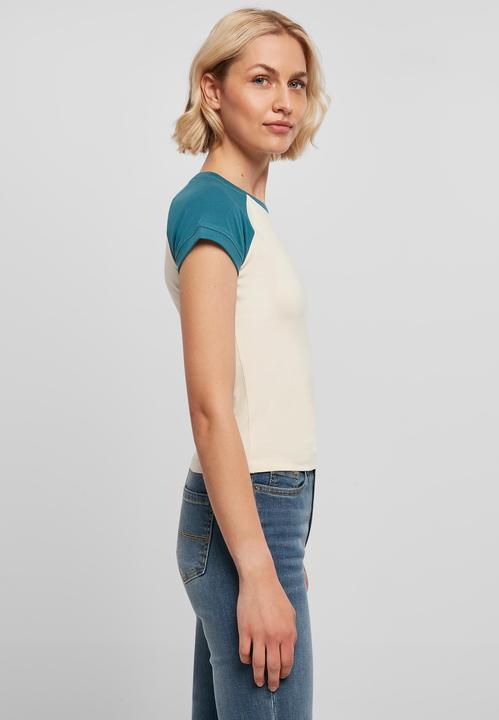 Actual product image Urban Classics Ladies Organic Stretch Short Retro Baseball Tee (4XL)