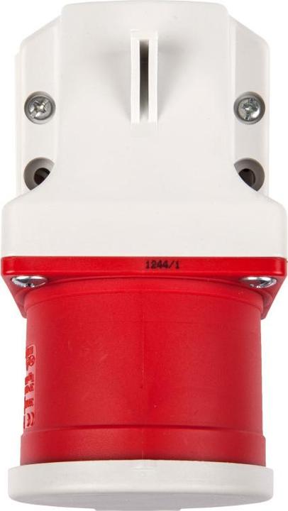 Actual product image PCE 525-6d Wall-mounted appliance test. 32A 5p 6h with hinged cover