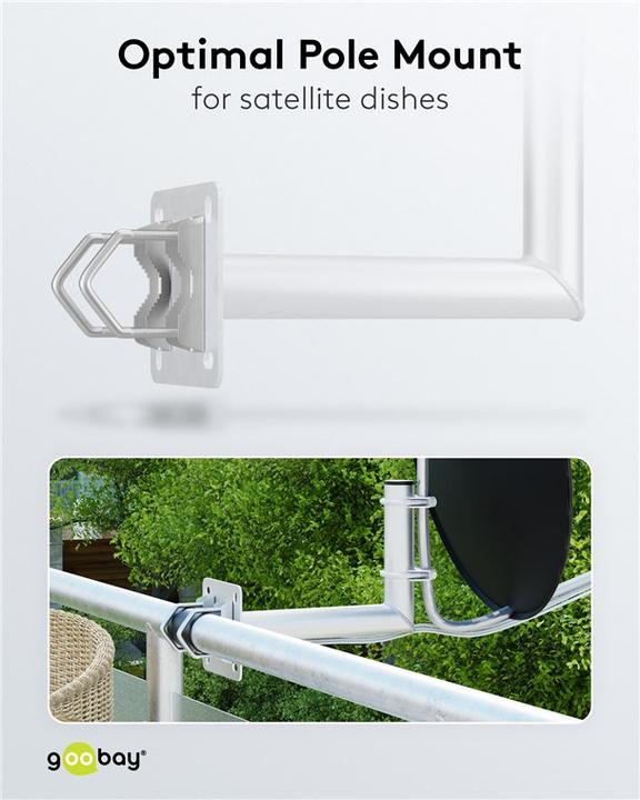 Produktbild Goobay 2er-Set Zahnschellen U-Bügel für bis zu 60 mm Rohrdurchmesser (Sonstige)