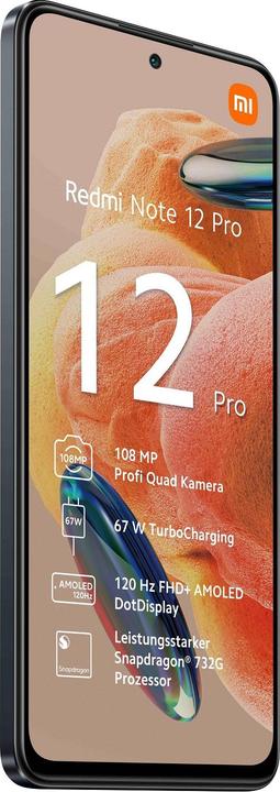 Produktbild Xiaomi Redmi Note 12 Pro 4G (256 GB, Graphite gray, 6.67", Dual SIM, 108 Mpx, 4G)