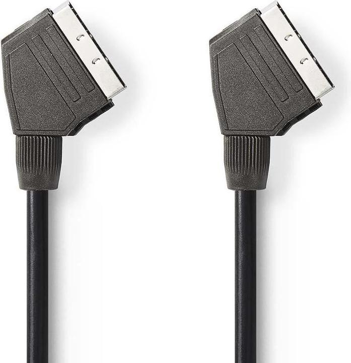 Productafbeelding Nedis Scartkabel (mannetje naar mannetje, 2 m) Zwart (2 m, Scart)