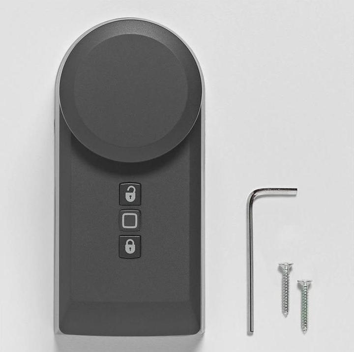 Produktbild Homematic IP Smart Home Türschlossantrieb (HmIP-DLD-A) (anthrazit) (Schlüssel, Smartphone)
