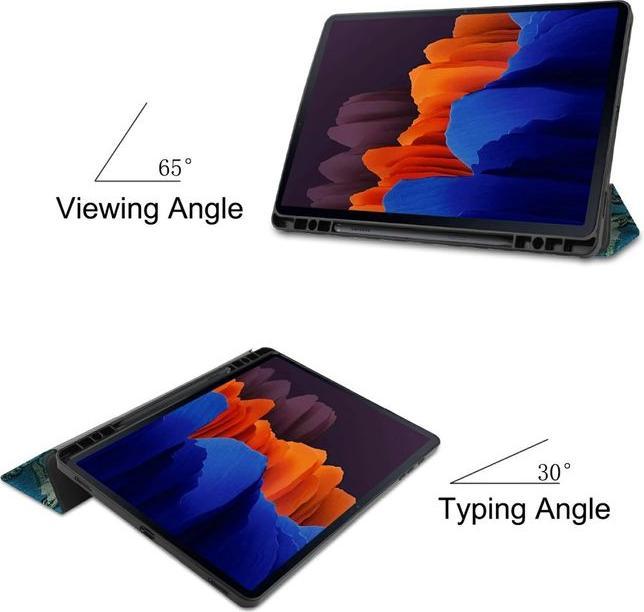 Produktbild MU Style Dreifach faltbare Hülle mit Muster (Galaxy Tab S7+)
